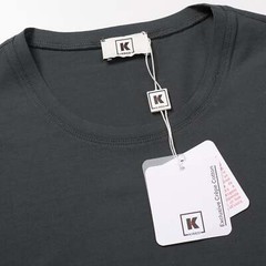 Kiton KIRED “Baciomc” Gray Exclusive Crepe Cotton Short Sleeve T-Shirt Slim XXS