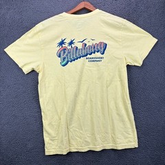 Billabong Wave Washed Beachin Graphic T-Shirt Mens Large Yellow New MT131BBE