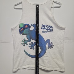 Vintage HAWAII GECKO HANG LOOSE SOFT FADED TANK TOP 90s Size M Anvil Tag