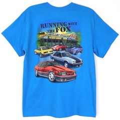 Joe Blow T’s Ford Mustang Running With The Fox T-Shirt 3rd Gen 5.0 GT Fox Body