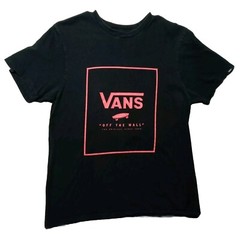 Vans T Shirt S Slim Fit Off The Wall The Original Since 1966 Skater Red Black