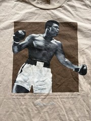 Muhammad Ali Graphic Brown T Shirt Tee Size Large Boxing Sports