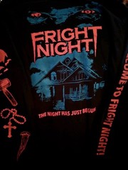 Fright Night Movie Shirt XL AOP🌙 WELCOME TO FRIGHT NIGHT🦇 Cult Horror 🏡 RARE