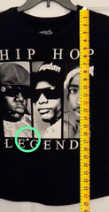 Original Flavor Size Small Hip Hop Legends Black T-Shirt Biggie Eazy-E 2Pac