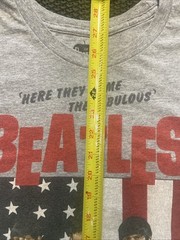 The Beatles American Tour 1964 Band Tee Gray Graphic T-Shirt XL British Fab Four