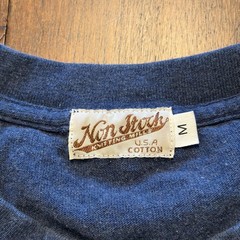 Non Stock Knitting Wear Shirt Mens Medium Blue TShirt Cotton