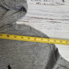 Polo Ralph Lauren Mens Medium Heathered Gray Cotton Long Sleeves Hooded T-Shirt