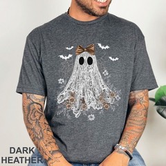 Halloween Lace Ghost Shirt, Cute Floral Ghost Shirt, Spooky Fall Floral, 203651