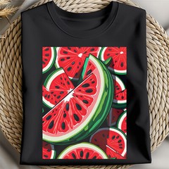 Funny T-Shirts WATERMELON FRUIT Pattern Graphic Art Print Tee Gift Idea Present