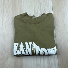 Russell Athletic Mens Khaki Green High Cotton Long Sleeve Graphic T-Shirt 2XL