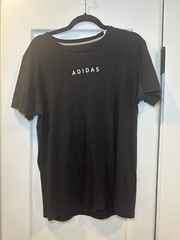 Adidas The Go To Performance Tee Climate Black Logo Size Medium