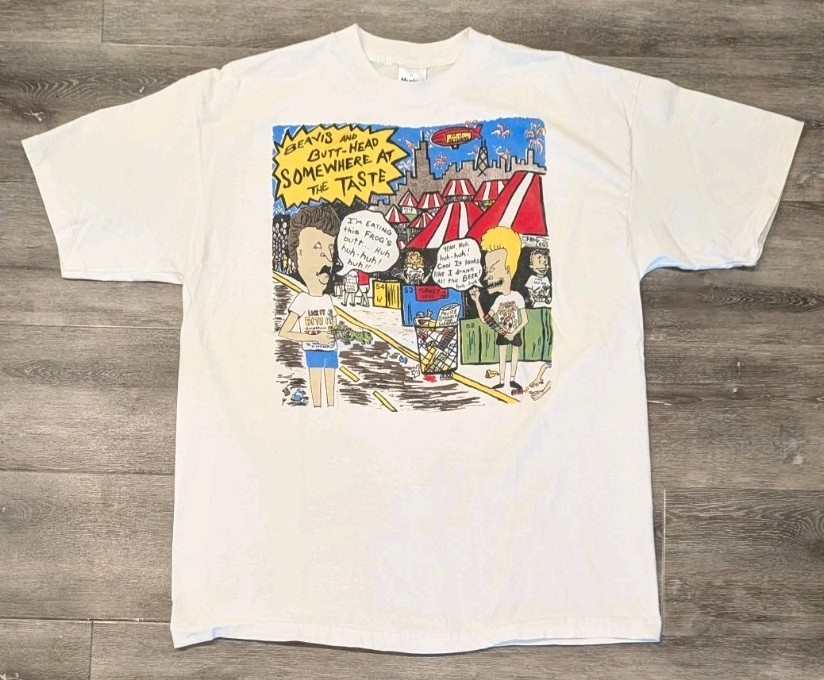 Vintage 90s 1994 Beavis and Butthead Taste Of Chicago Made In USA Size XL