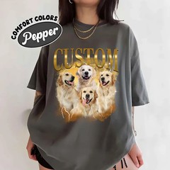 Custom Dog Comfort Tee Shirt Personalized Pet Lover Gift