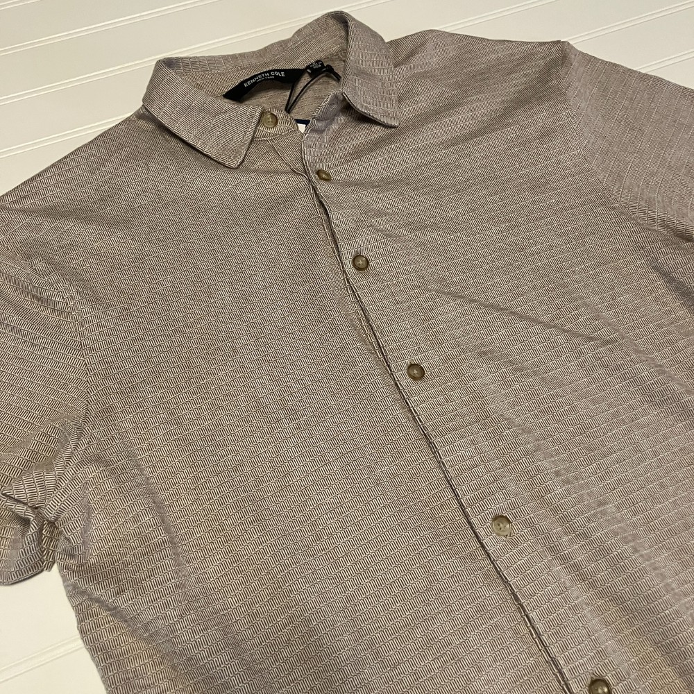 Kenneth Cole Mens S Techni-Cole Knit Shirt New With Tags 100% Cotton Textured