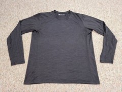REI Coop Shirt Mens Large Heather Black Long Sleeve Performance Outdoors Hiking