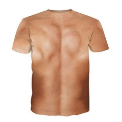 Funny 3D Muscle Printed Men’s Short Sleeve T Shirt Summer Tees Tee Tops