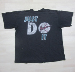 Vintage 90s Nike Baseball T Shirt Size (XL) Just Do It Faded Distressed Swoosh