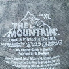The Mountain Marine Dog Short Sleeve T-Shirt Men’s Size XL Gray Black Tie Dye