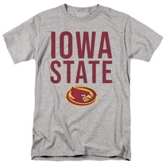 Iowa State University Adult T-Shirt Stacked, Athletic Heather, S-5XL