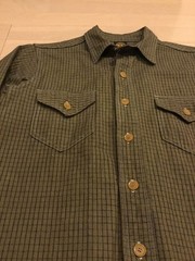 JOHN GLUCKOW WAREHOUSE The Madison Shirt JG17 Size 36 One Wash Dobby Check Men