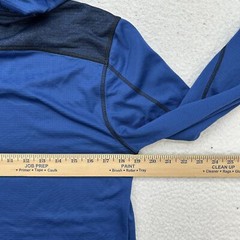 Under Armour Shirt Hoodie Mens Medium HeatGear ColdGear Blue Striped Lot of 2