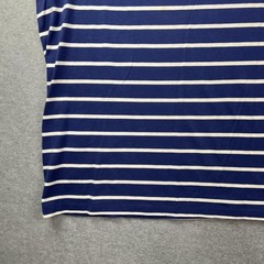 Polo Ralph Lauren Shirt Mens Large Blue White Stripe Custom Slim Fit Crewneck