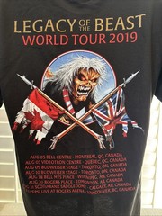 Official Iron Maiden Legacy of the Beast Canadian Tour 2019 T Shirt in Small New