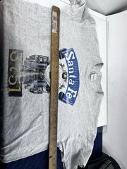 Vintage 90s Santa Fe 3751 Steam Locomotive T-Shirt XL Murina Train Single Stch