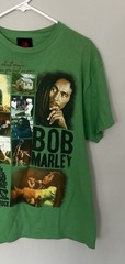 Bob Marley Trenchtown Rock 2010 Green Graphic T Shirt Size Large Music Concert