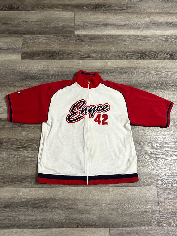 Vintage Enyce Spellout Logo Zip Up Heavyweight Tech Shirt Y2K – Men’s XXL 2XL