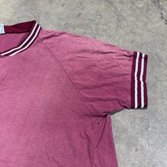 Vtg 90s Sun Faded Blank T-Shirt Medium Red Men Distressed Worn Skate Punk Grunge