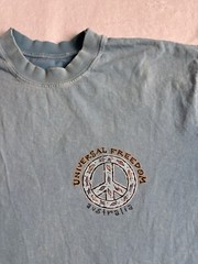 VTG Arrawarra Australia Universal Freedom Blue Shirt Distressed Men’s Medium *