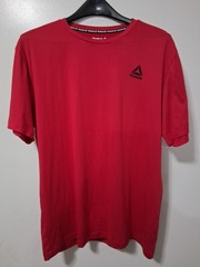 REEBOK Red Athletic Dri-fit Style Tee Shirt! Stretchable! Size Medium