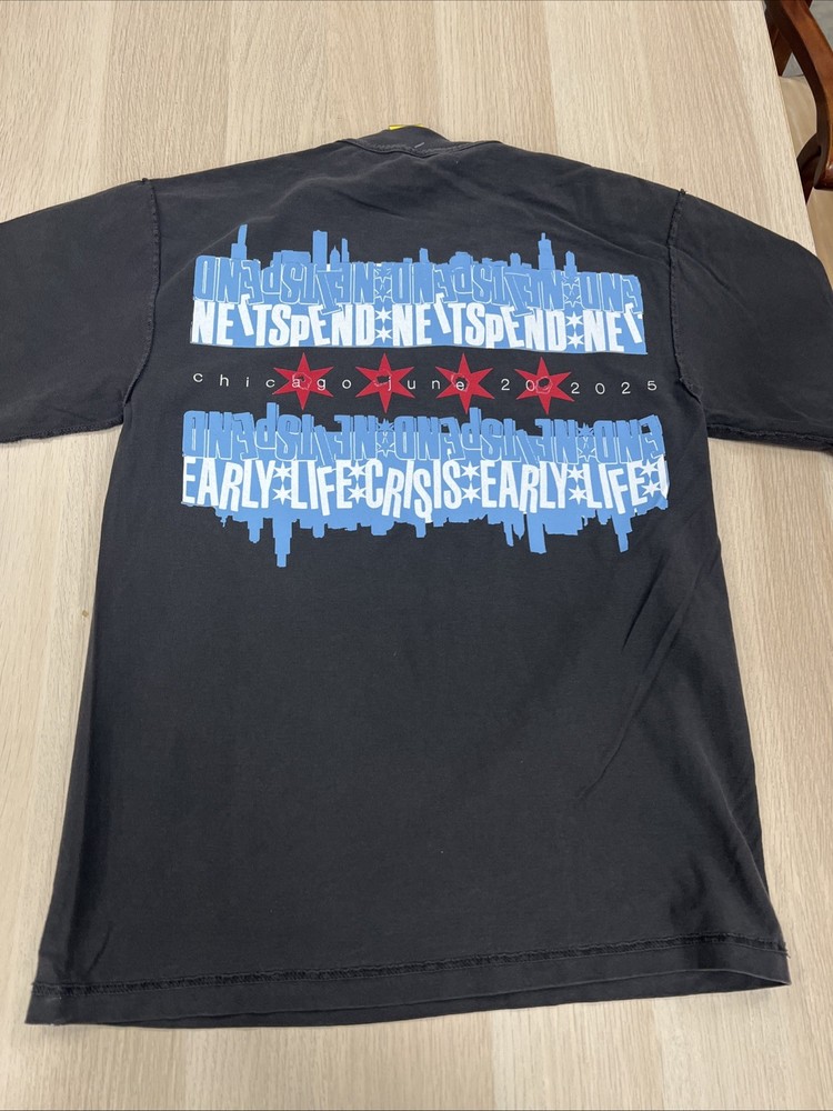 Nettspend Early Life Crisis Chicago Skyline Small Tshirt Streetwear