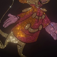 New Men Luxury Diamond Cartoon Rhinestones Fashion Black T-Shirt High Quality