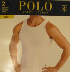 2 OR 3 POLO RALPH LAUREN 2XL 3XL 4XL COTTON WHITE TANK TOP T-SHIRTS UNDERSHIRTS