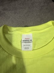 Bosch X Hanes Brand Caveman Logo Hi-Vis Green T-Shirt SZ US 3XL