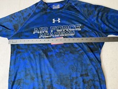 Under Armour shirt Mens Large Air Force Academy Loose Heatgear blue black