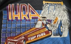 Vtg 1987 IHRA Hot Rod Championship Drag Racing Medium M Long Sleeve T-Shirt USA