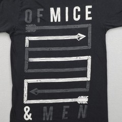 Of Mice and Men Shirt Men Small Black Arrow Metalcore Hardcore Band Bay Island
