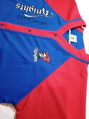 Newcastle Knights Baseball Jersey Blue Red XL Button Up Australian Rugby NRL