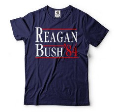 Reagan Bush ’84 Election T-Shirt Political Patriotic Republican 4th Of July Tees