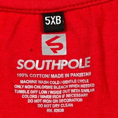 Southpole T Shirt Mens 5XB Red Cotton Gold Foil Graphic Crew Neck Hip Hop Casual
