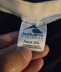 Augusta Sportswear 2XL Black/White Ringer V-Neck Graphic T-Shirt GOATS 666