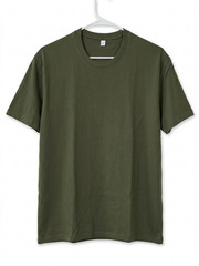 New 100% Cotton T-Shirt 180 GSM Premium Mid-Weight Blank Tee Olive Green Plain
