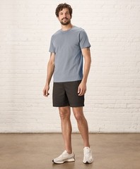 Pact Men’s Softspun Essential Crewneck Tee Small Smoke Blue Shirt Top