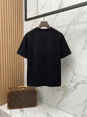 Prada Mercerized Cotton T-Shirt, Crew Neck, Black, Size XL