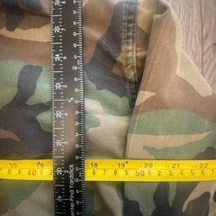 US Army Woodland Camo Fatigue Army Issued with Name button up Medium