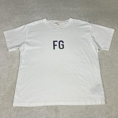 Fear Of God Shirt Mens Large White Sixth Collection FG Reflective Logo Made USA