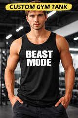 Custom Gym Tank Top Personalized Workout Shirt Mens Fitness Motivational Gift